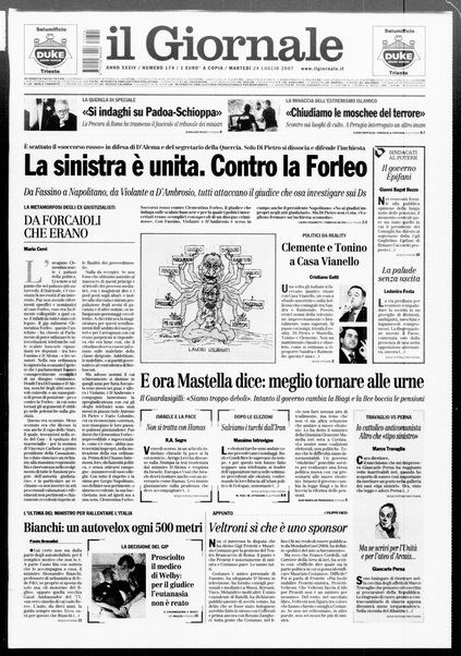 Il giornale : quotidiano del mattino